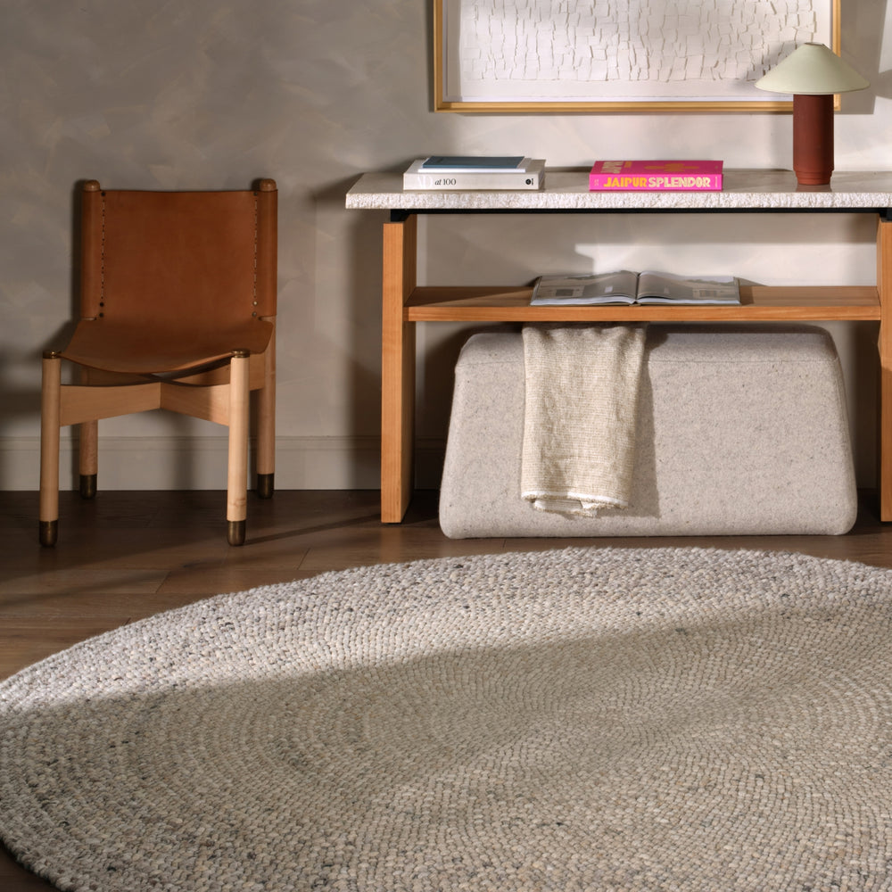 Jaipur Living Woven Radius Circadia WRS01 Tan / Beige Area Rug Lifestyle Image Feature