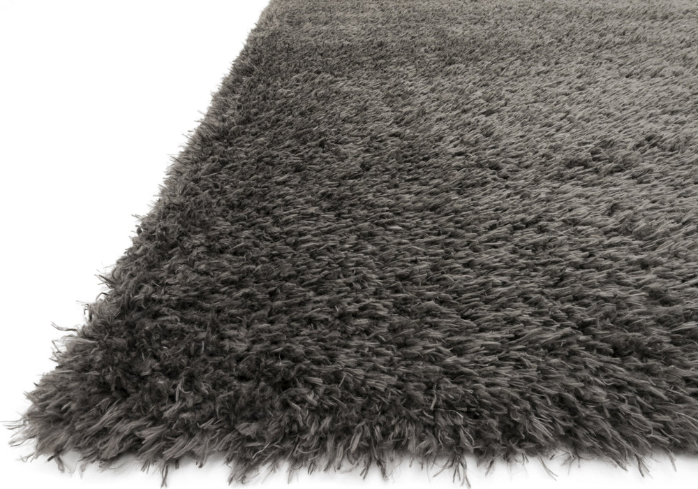 Loloi Kayla Shag KAY-01 Grey Area Rug Corner Shot Feature