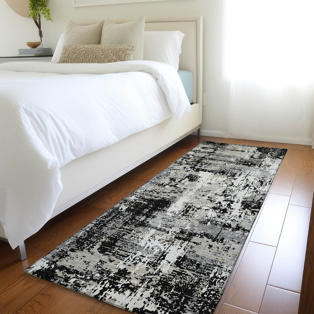 Dalyn Kochi KC7 Black Area Rug Runner Lifestyle Image Feature