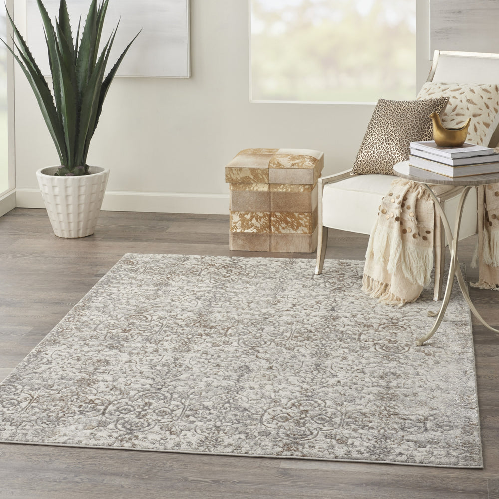 Nourison Royal Terrace KI43 Beige Area Rug by Home Room Image Feature