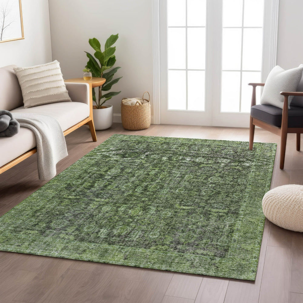 Dalyn Karaj KJ3 Cactus Machine Washable Area Rug Lifestyle Image Feature