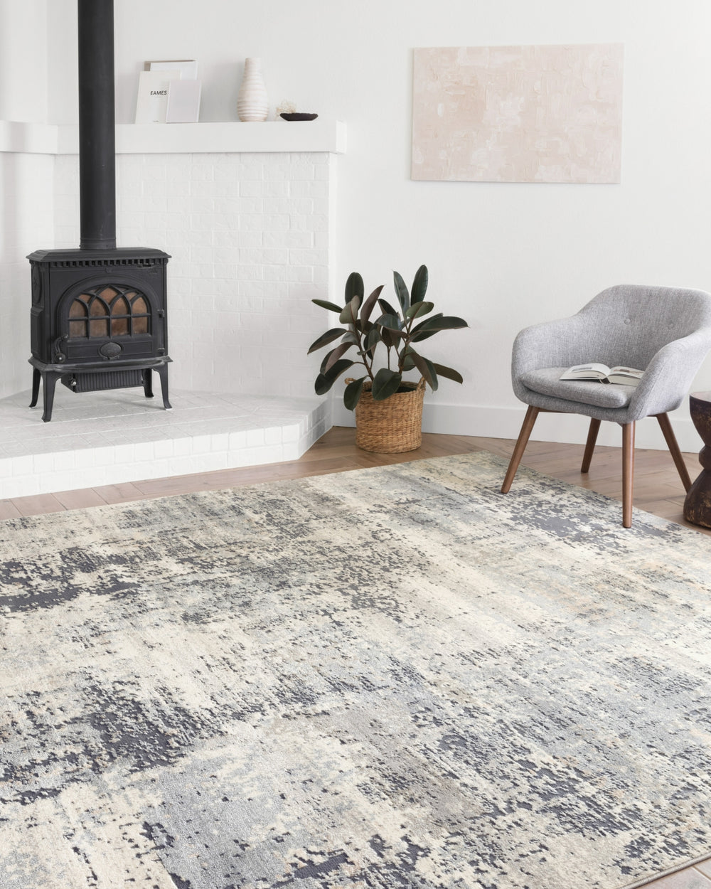 Loloi Lucia LUC-06 Granite Area Rug Lifestyle Image Feature