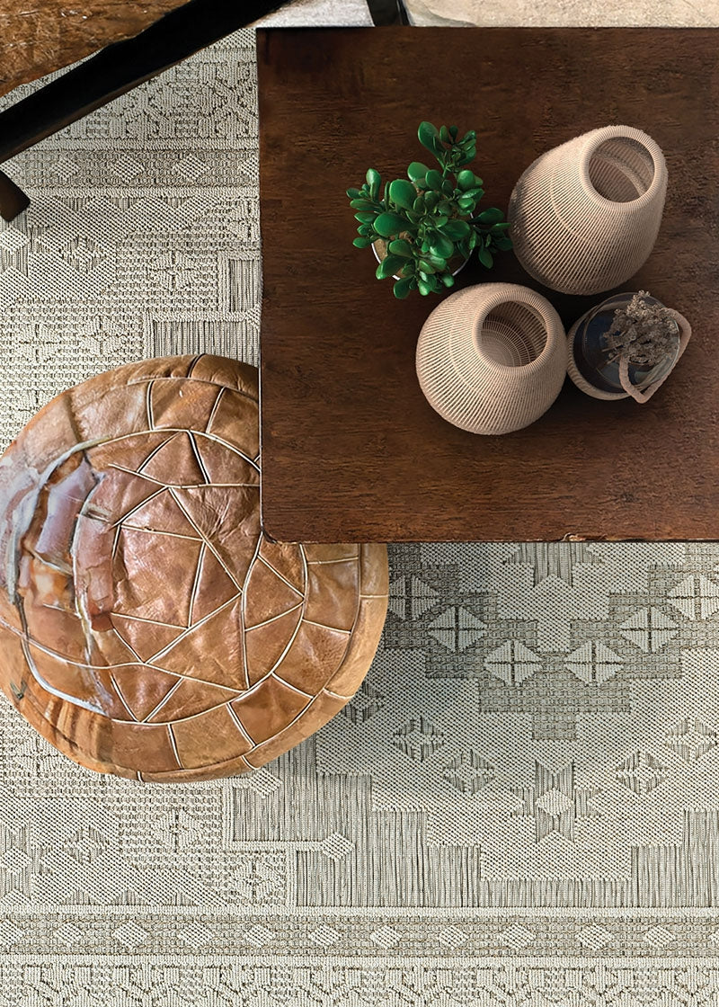Couristan Liguria Sarzana Dove Grey Area Rug Lifestyle Image Feature