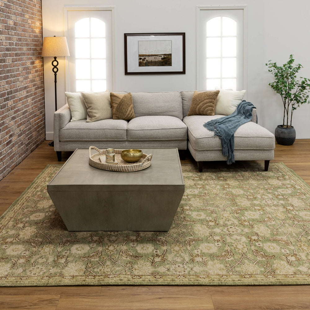 Karastan Artemisia Livingstone Sage Area Rug by Bobby Berk Lifestyle Image Feature