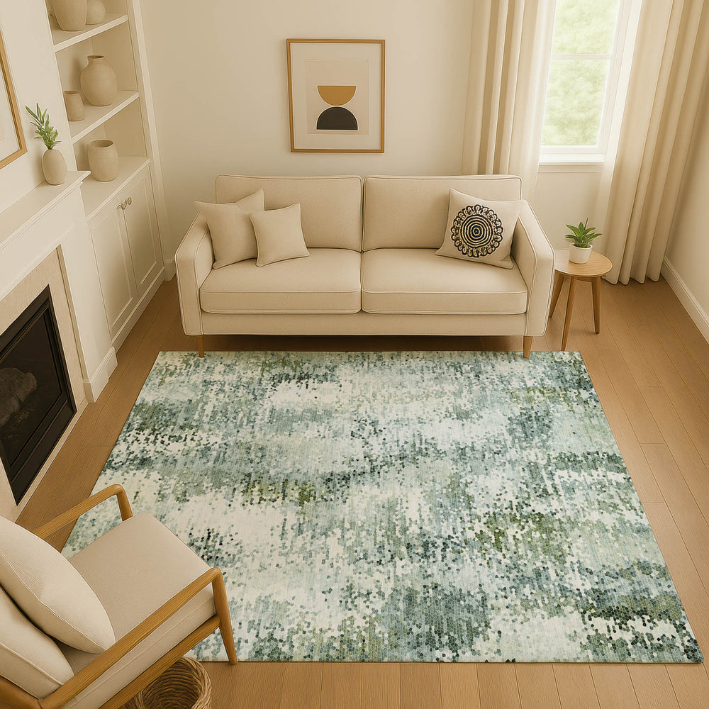 Dalyn Lumara LM5 Sage Area Rug Lifestyle Image Feature