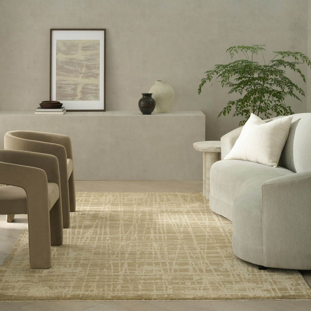 Ck090 Latitude LTD01 Taupe Area Rug by Calvin Klein Room Image Feature