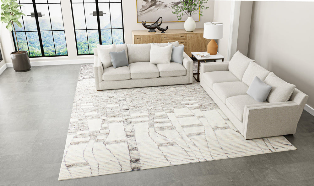 Bashian Marrakesh M133-BN20 Ivory/Grey Area Rug Lifestyle Image Feature