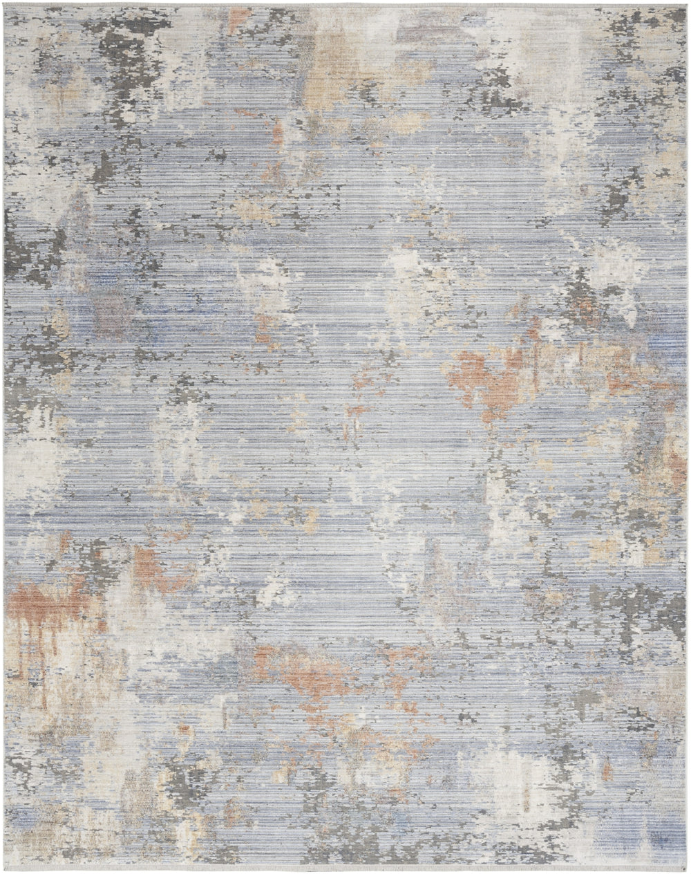 Nourison Abstract Hues ABH01 Grey Blue Area Rug