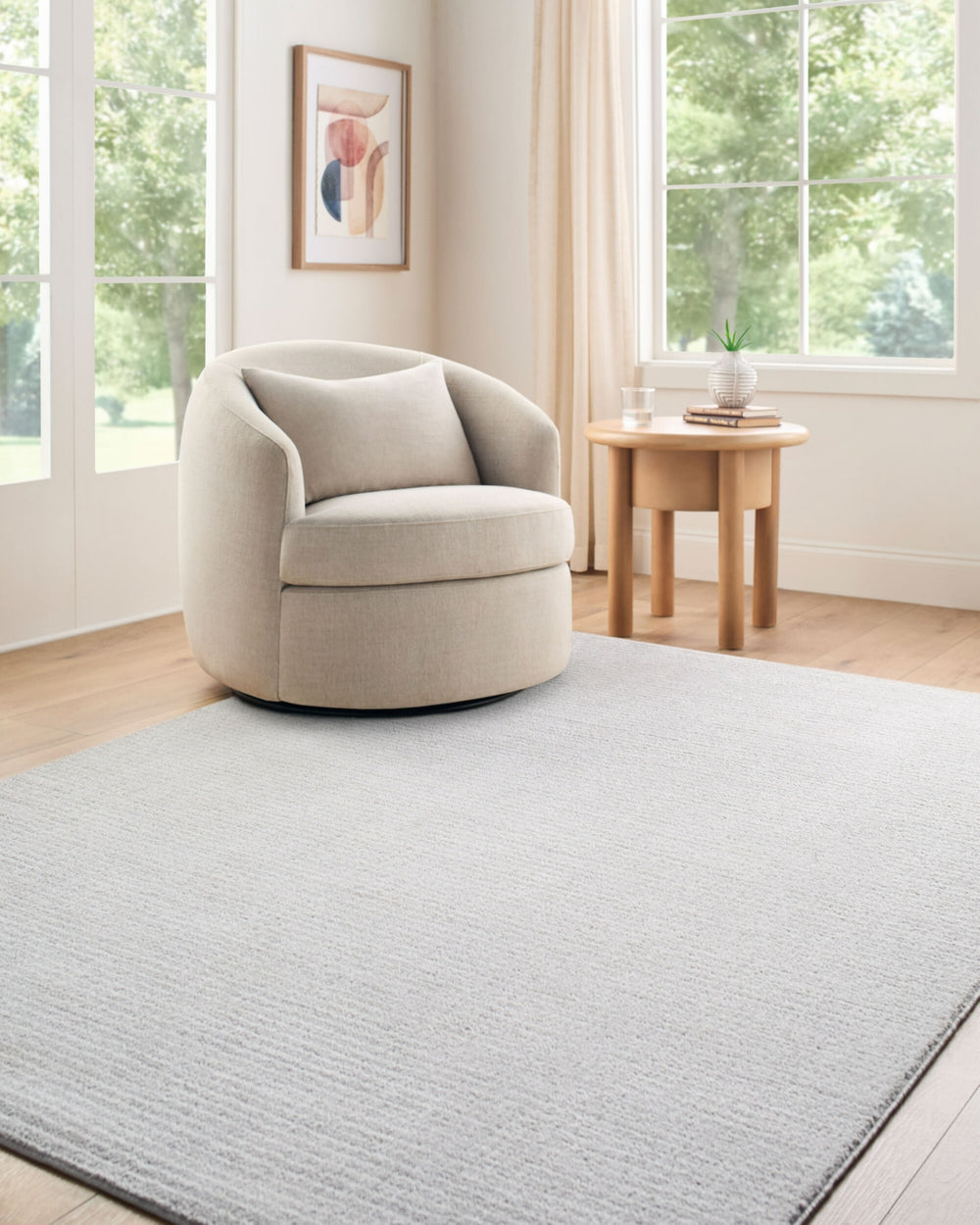 Livabliss Maribor MOB-2307 Charcoal Area Rug Room Scene Feature