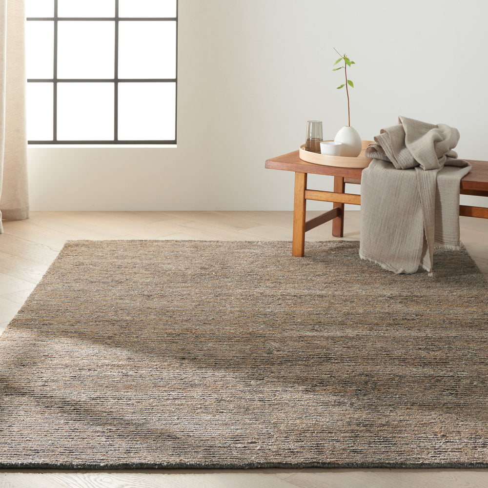 Calvin Klein CK33 Mesa Indus MSA01 Hematite Area Rug Room Scene Feature