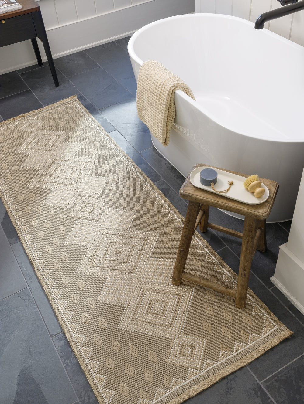 LIVABLISS Mystery MYS-2305 Tan Area Rug Room Scene Feature