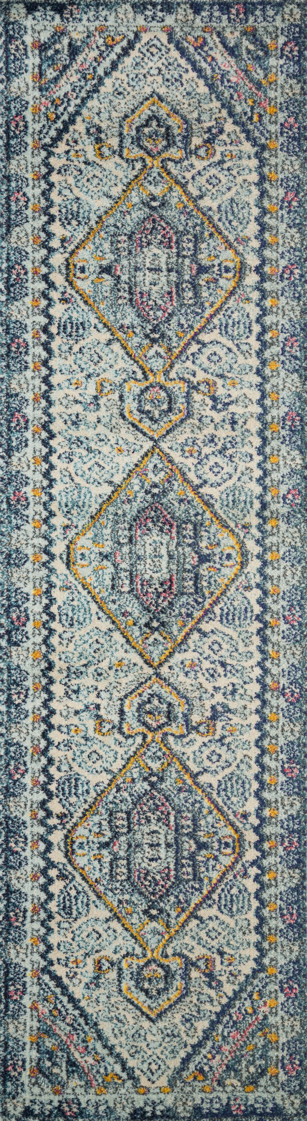 Loloi II Nadia NN-03 Aqua/Navy Area Rug Lifestyle Image Feature