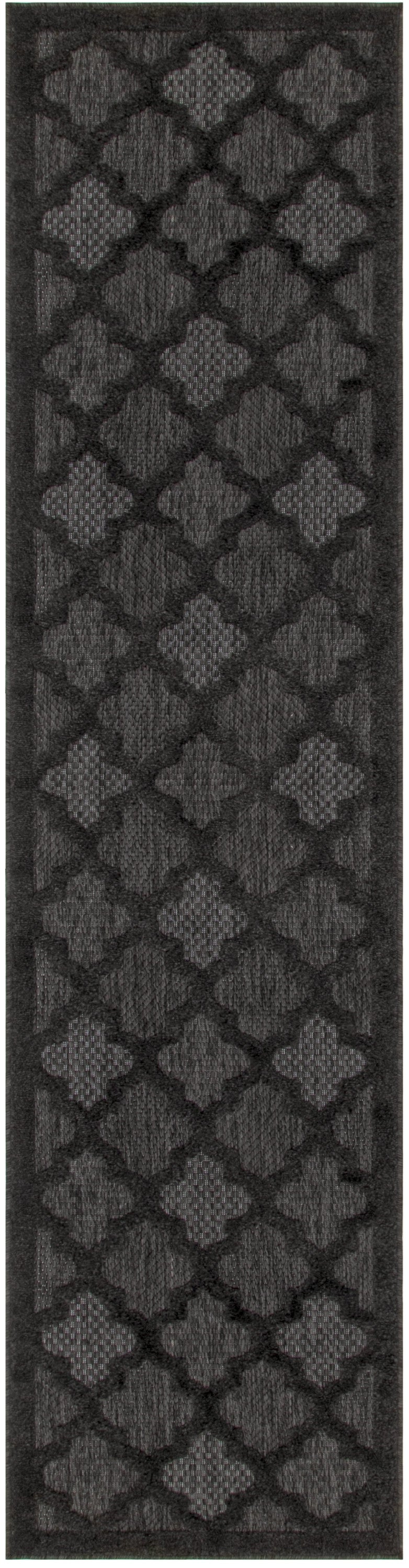 Nourison Easy Care NES01 Charcoal Black Area Rug