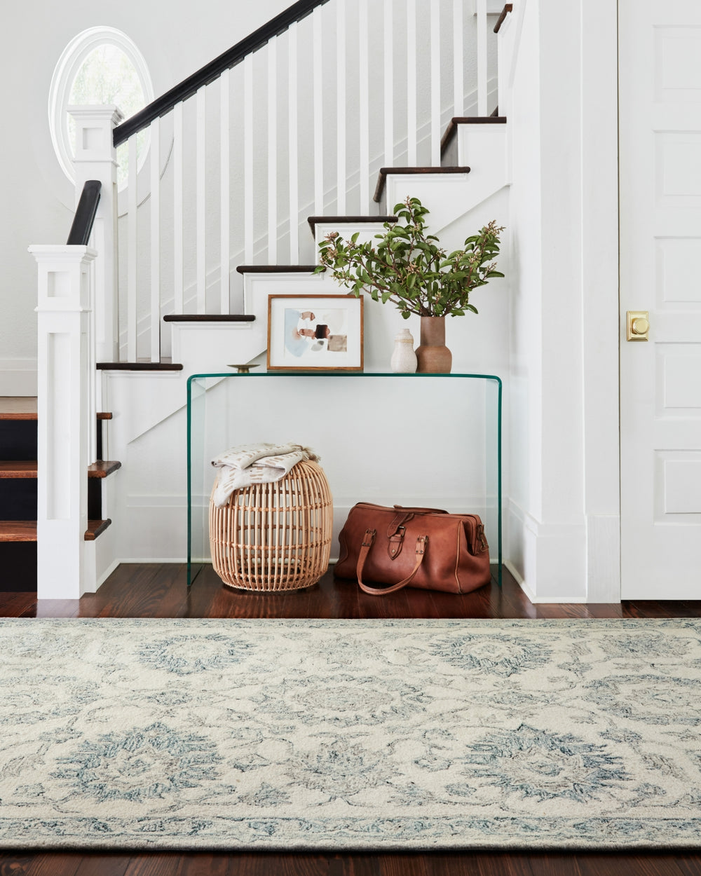 Loloi Norabel NOR-04 Ivory/Blue Area Rug Lifestyle Image Feature