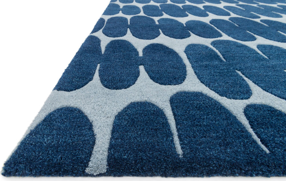 Loloi Nova NV-05 Light Blue Area Rug Round Image Feature