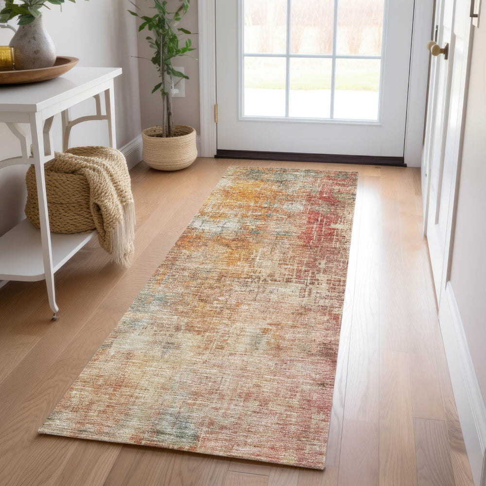 Dalyn Nouveau NV21 Tan Machine Washable Area Rug Runner Lifestyle Image Feature