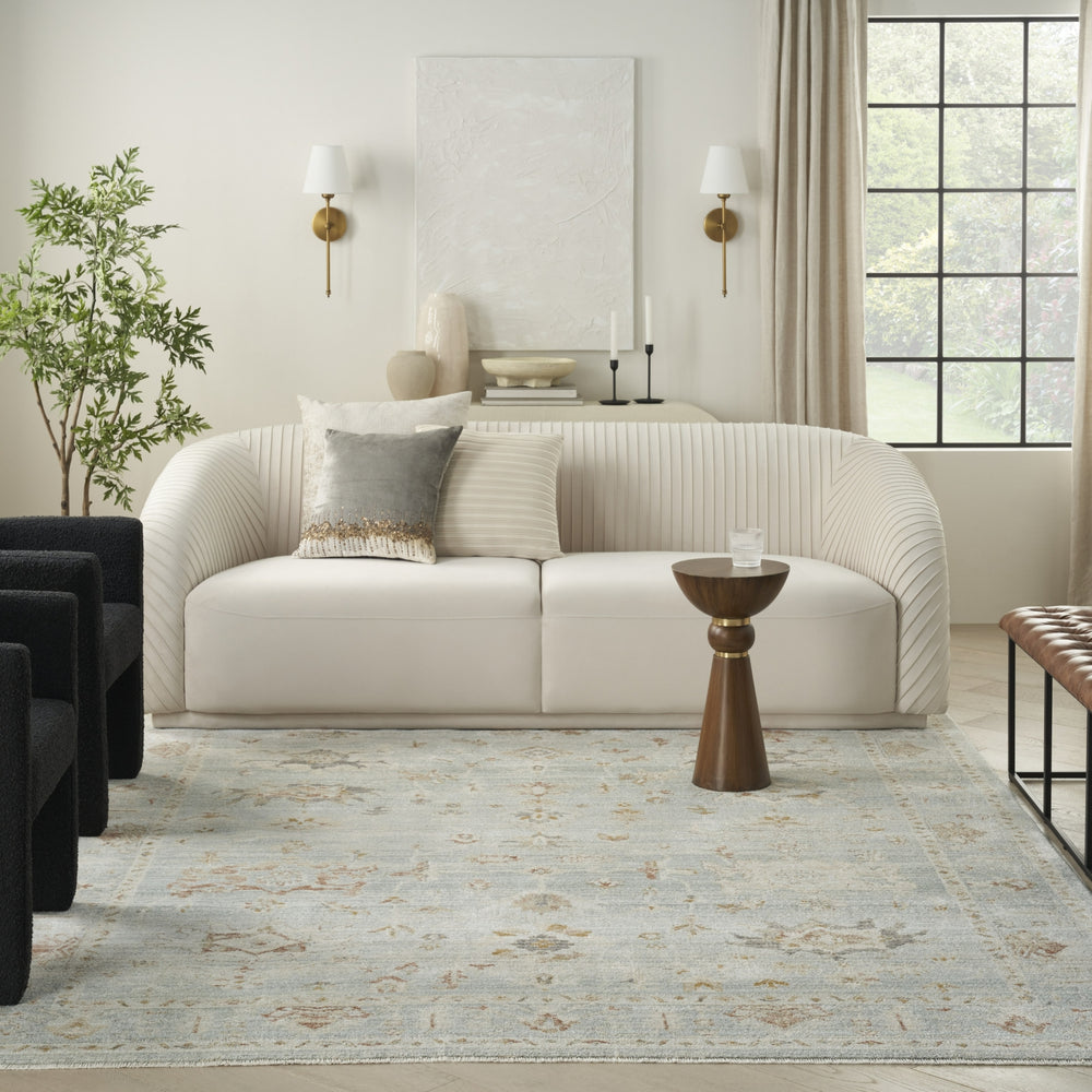 Nourison Oases OAE02 Light Blue Area Rug by Home Room Image Feature
