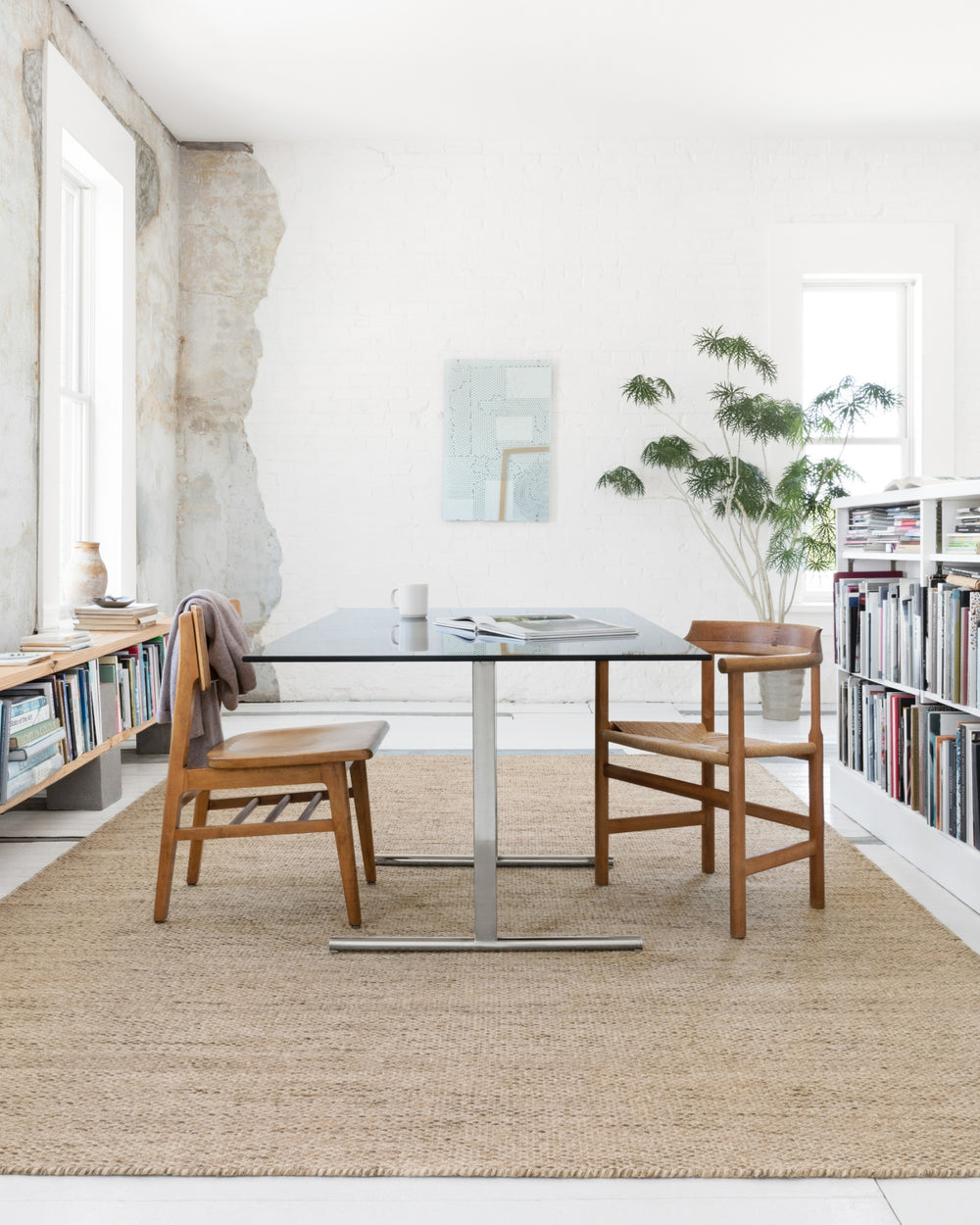Loloi Oakwood OK-01 Wheat Area Rug Lifestyle Image Feature