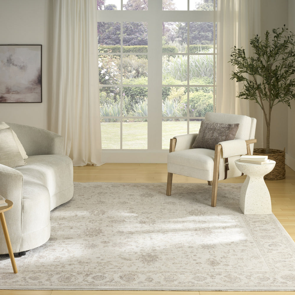 Nourison Outlines OLN07 Ivory Area Rug Room Image Feature