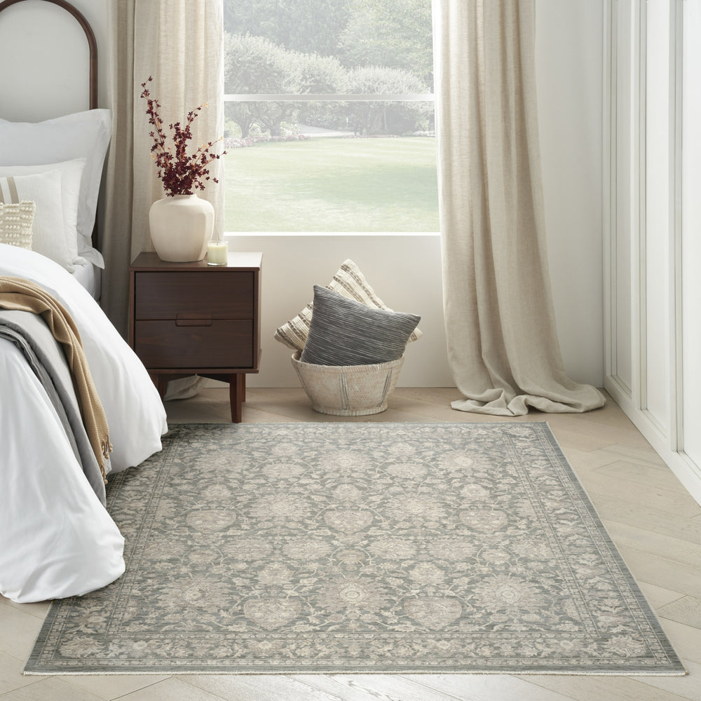 Nourison Outlines OLN08 Sage Ivory Area Rug Room Image Feature