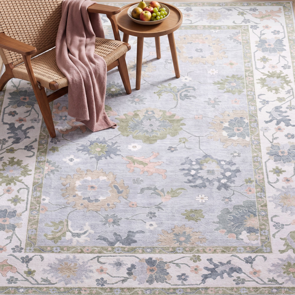 Oriental Weavers Addison ADD06 Blue/ Green Machine Washable Area Rug by PRINTS Lifestyle Image Feature