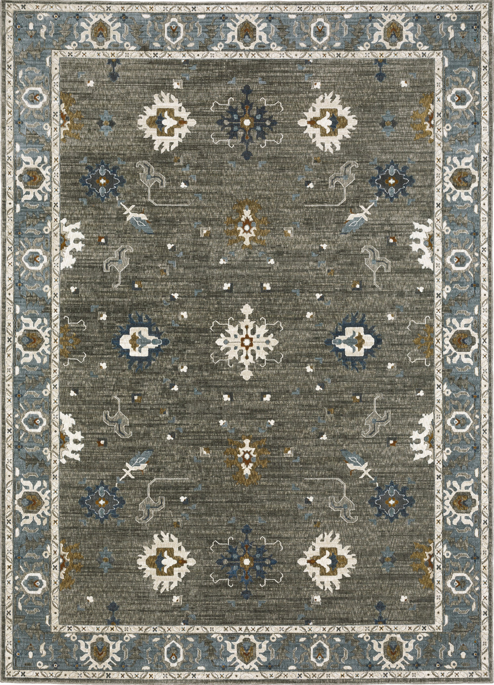 Oriental Weavers Ellington ELL09 Grey/Blue Area Rug
