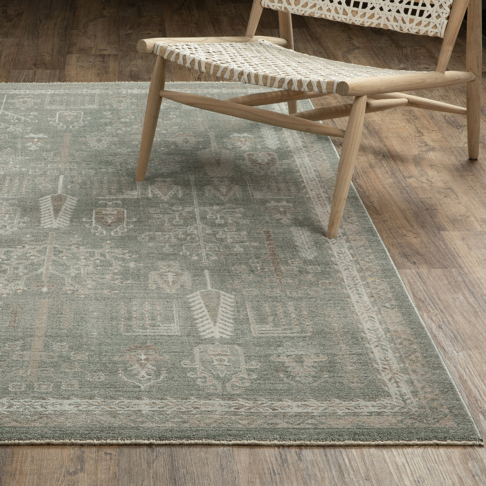 Oriental Weavers Keaton KEA07 Green / Beige Area Rug Lifestyle Image Feature