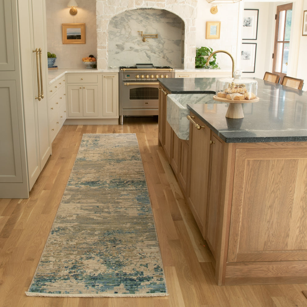 Oriental Weavers Soleri SOL07 Beige/Blue Area Rug Runner Image Feature