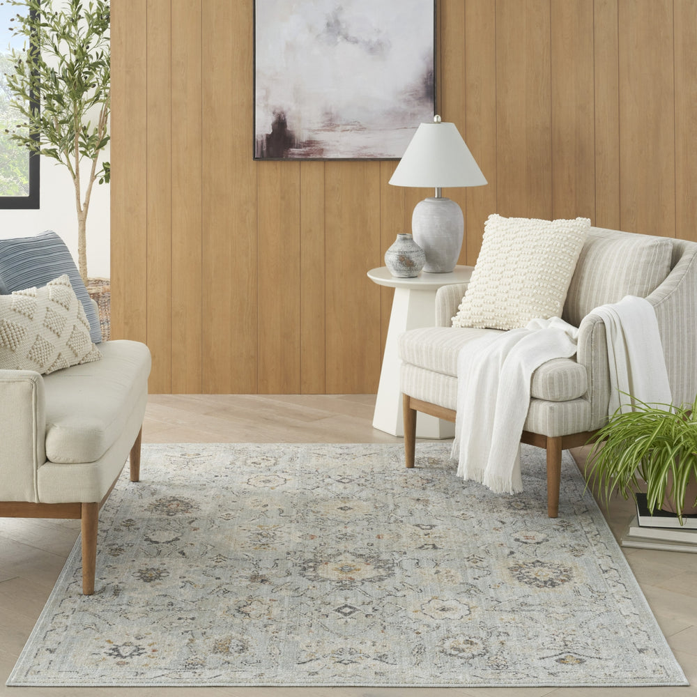 Nourison Oushak Home OUS01 Mint Area Rug Room Image Feature
