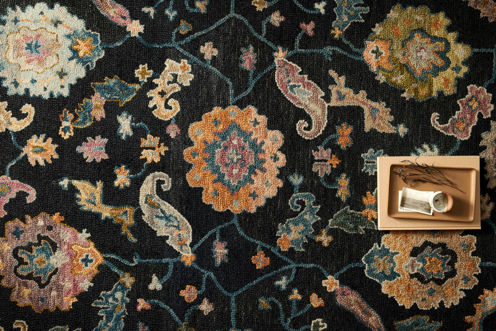 Loloi Padma PMA-01 Black / Multi Area Rug Lifestyle Image Feature