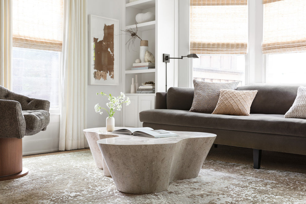 Loloi Patina PJ-03 Champagne/Light Grey Area Rug Lifestyle Image Feature
