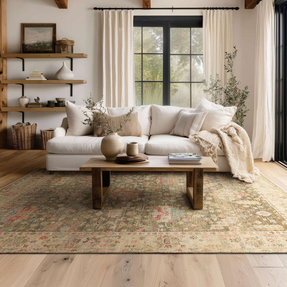 Karastan Sundar Prasann Charcoal Area Rug Lifestyle Image Feature