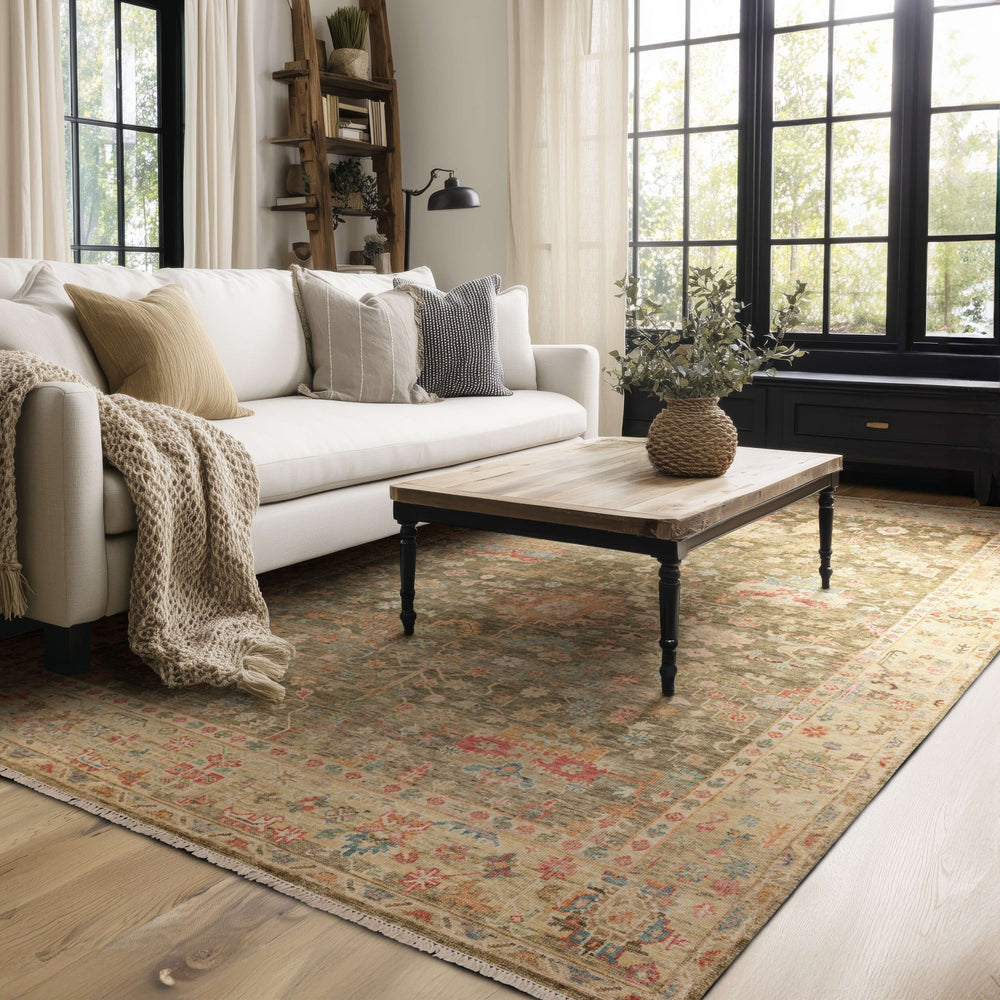 Karastan Sundar Prasann Charcoal Area Rug Lifestyle Image Feature