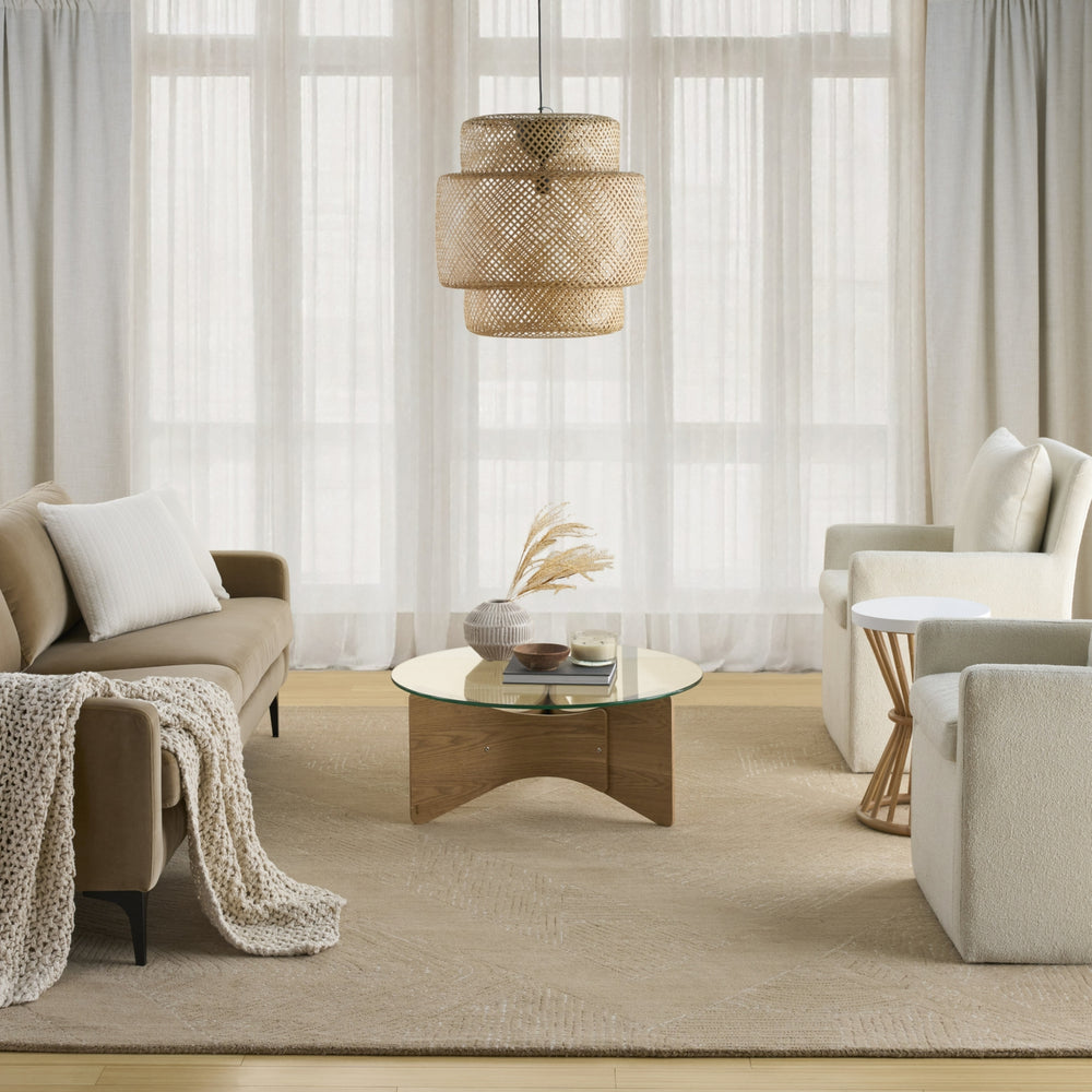 Nourison Pure Patterns PRN01 Camel Area Rug by DKNY Room Scene Feature