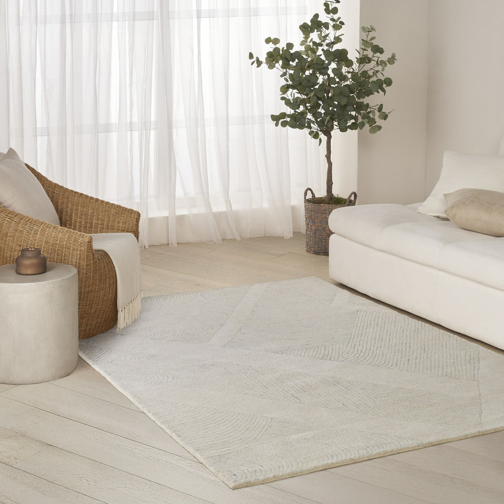 Nourison Pure Patterns PRN01 Ivory Grey Area Rug by DKNY Room Image Feature