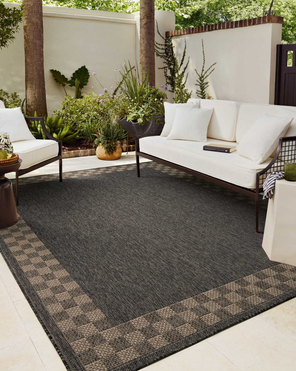 Providence PRC-01 Charcoal/Natural Area Rug by Chris Loves Julia X Loloi Lifestyle Image Feature