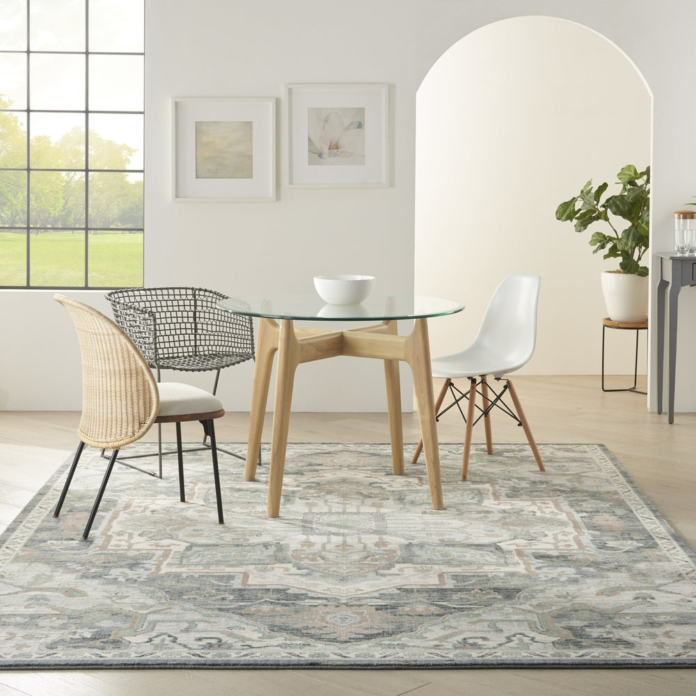 Nourison Parisa PSA01 Grey Sage Area Rug Room Image Feature