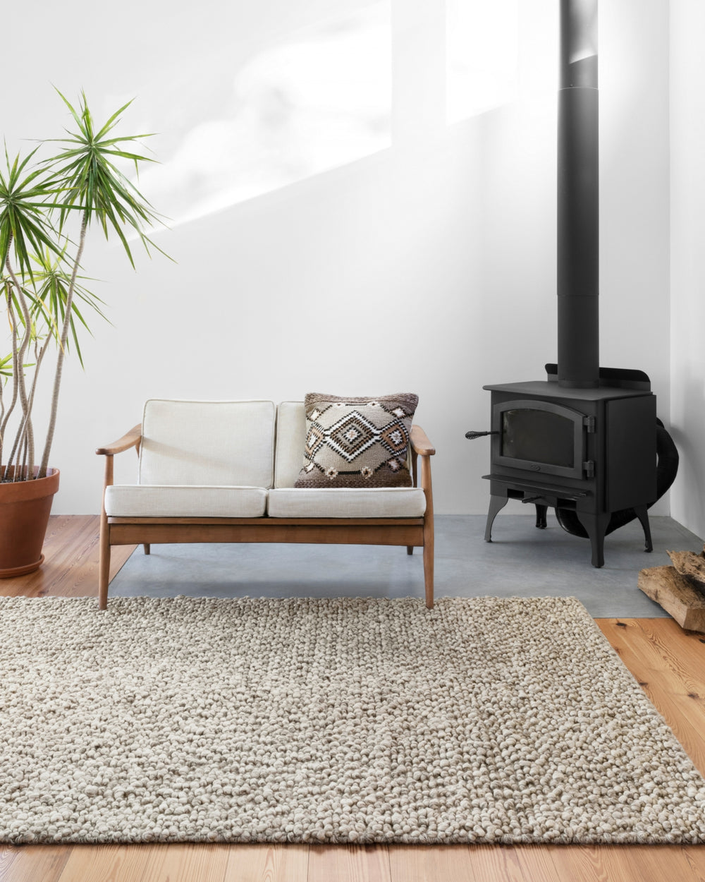 Loloi Quarry QU-01 Stone Area Rug Lifestyle Image Feature