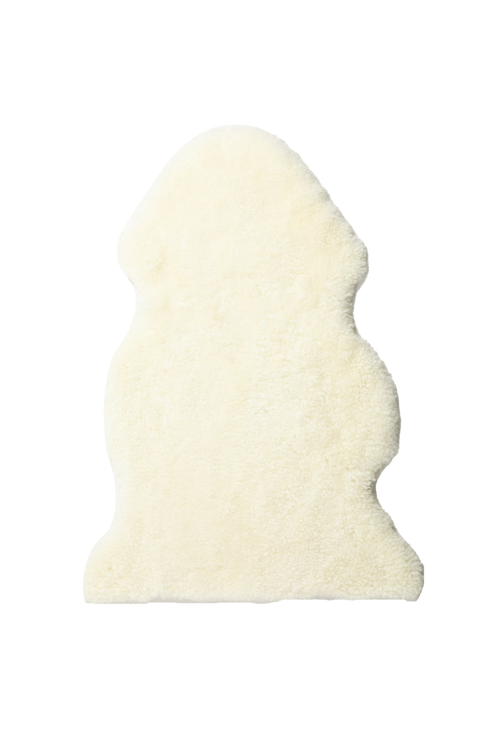 Auskin Short Wool Curly Sheepskin Premium Off White Area Rug