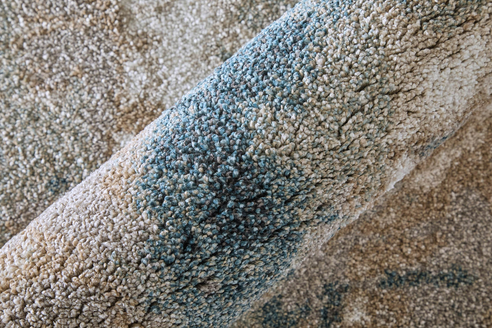 Feizy Richmond 39R6F Gray/White/Blue Area Rug Lifestyle Image Feature