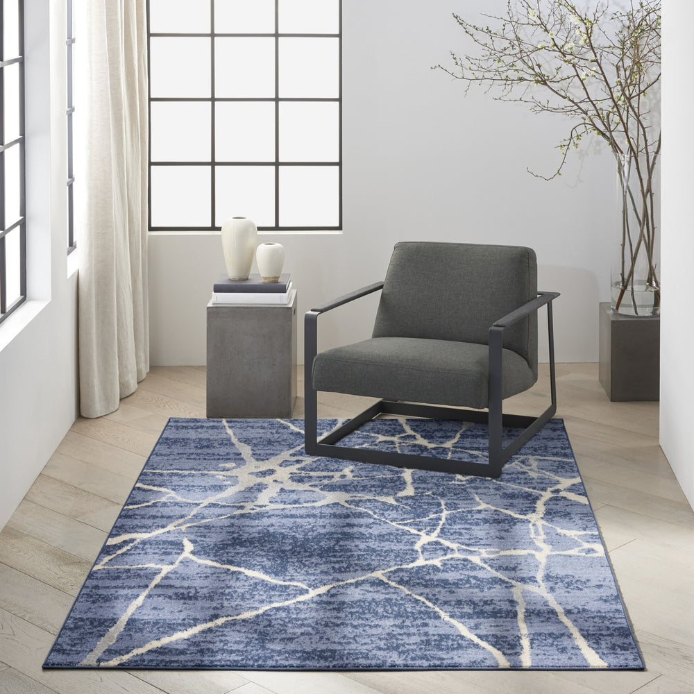 Calvin Klein Ck001 Riverflow RFV05 Blue Area Rug Room Image Feature