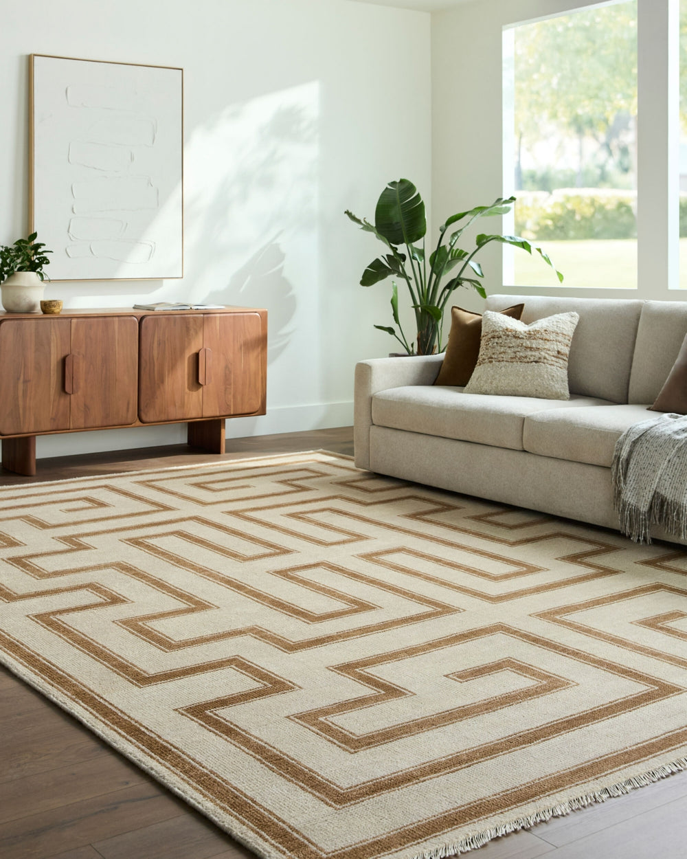 Surya Riviera RIV-2310 Taupe Area Rug Room Scene Feature