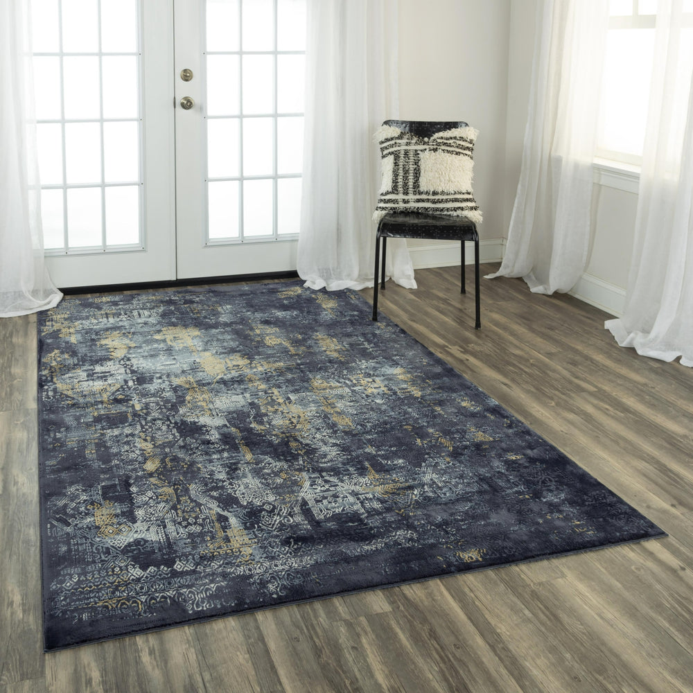 Rizzy Emerge EMG928 Gray / Black Area Rug Room Image Feature