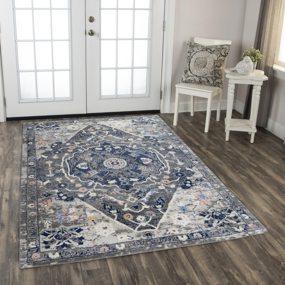 Rizzy Marquise MRQ849 Dark Gray Area Rug Room Image Feature