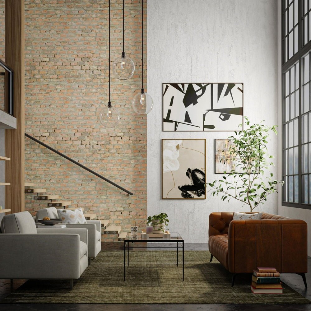 Rizzy Qatar QAT033 Green Area Rug Room Image Feature
