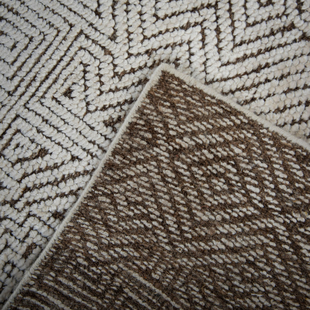 Rizzy Radiance RNC667 Brown / White Area Rug Room Image Feature