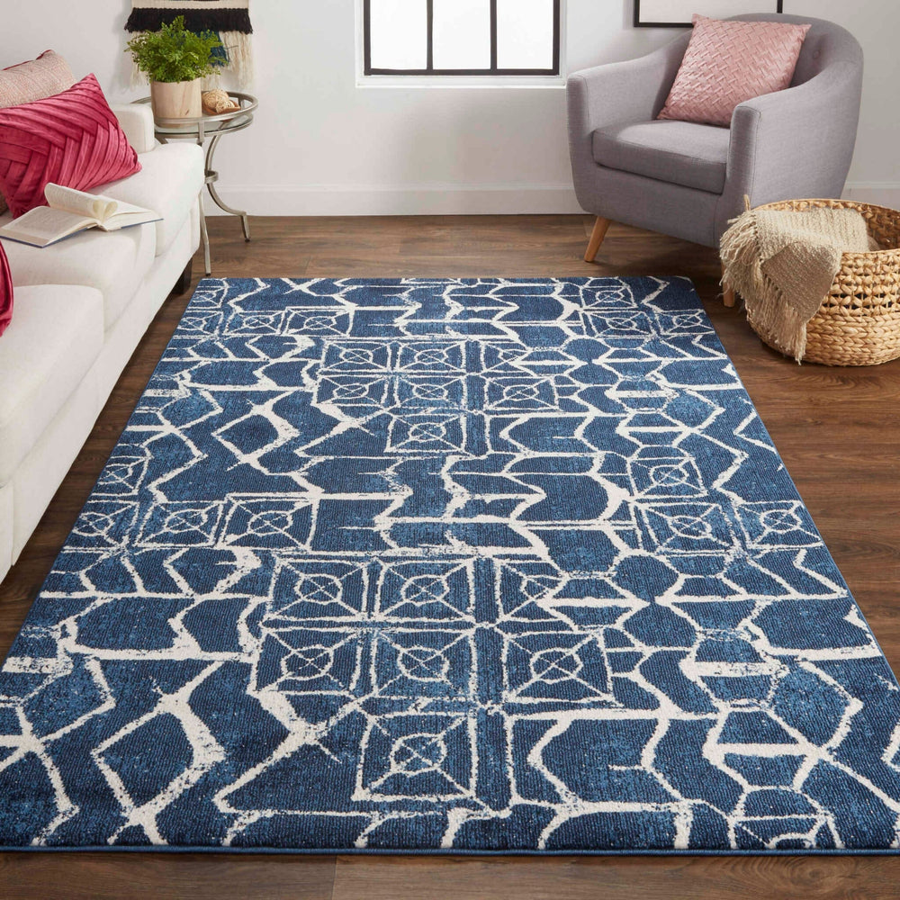 Feizy Remmy 3516F Blue/Beige Area Rug Lifestyle Image Feature