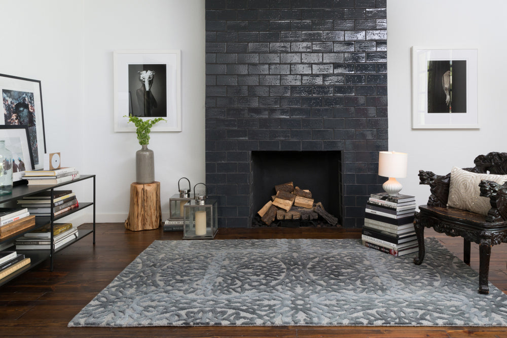 Loloi Alexi AJ-03 Grey / Pewter Area Rug Roomscene Feature