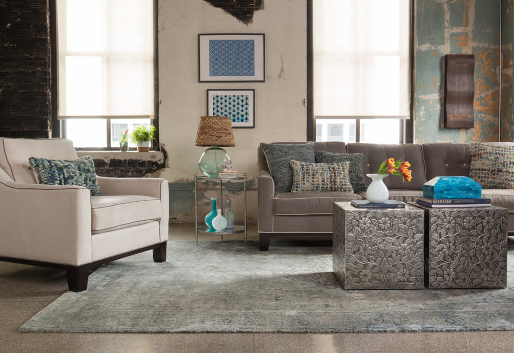 Loloi Nyla NY-20 Slate Area Rug Roomscene Feature