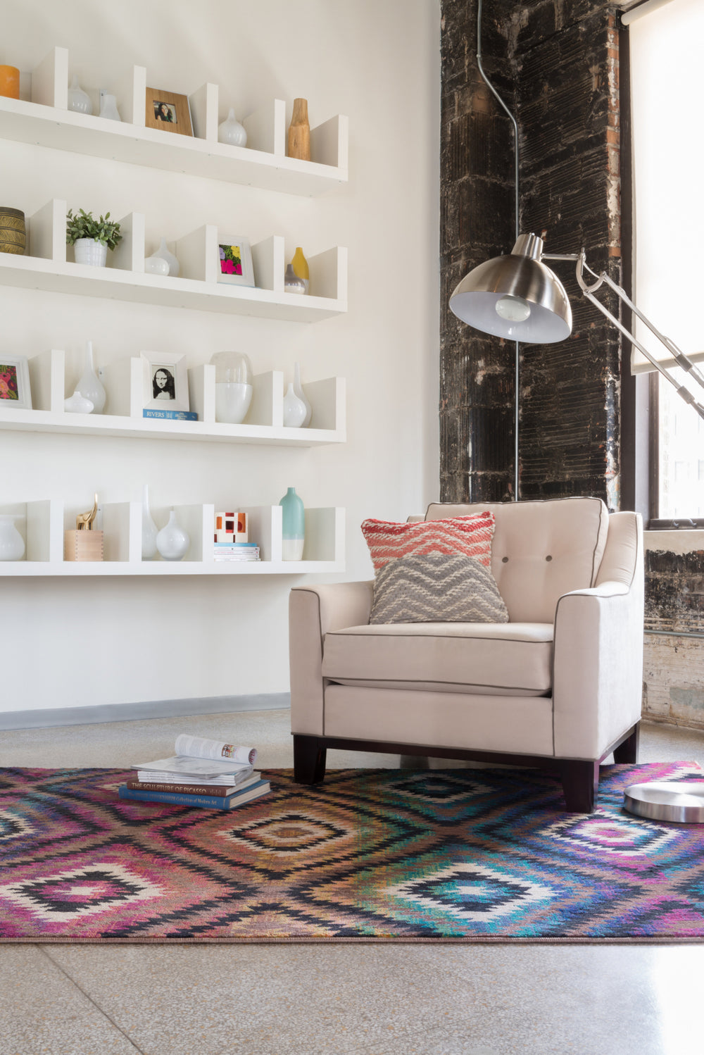 Loloi Sierra SB-01 Brown / Multi Area Rug Roomscene Feature